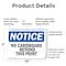 Signmission No Cardboard Beyond This Point OSHA Notice Sign, Plastic, 10in W x 7in L, 2PK OS-2PACK-NS-P-710-L-14404 - alternate 5